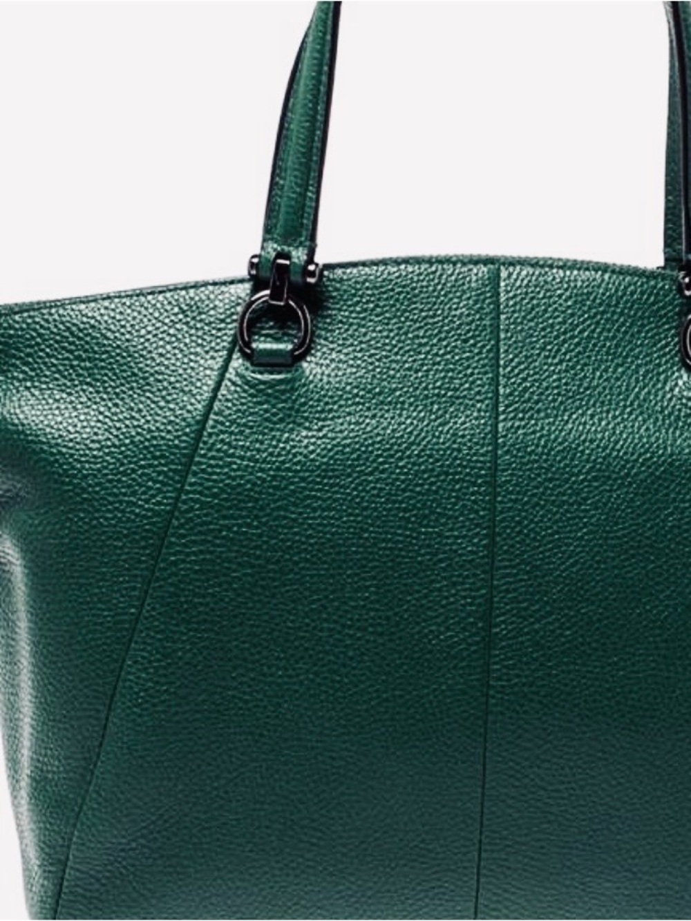 COACH Green Pebbled Leather Bag, forest green - Picture 3 of 8